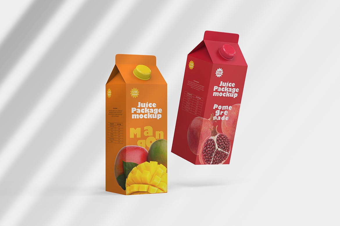 果汁/牛奶盒包装设计样机 Juice Box Mockup 样机素材 第7张