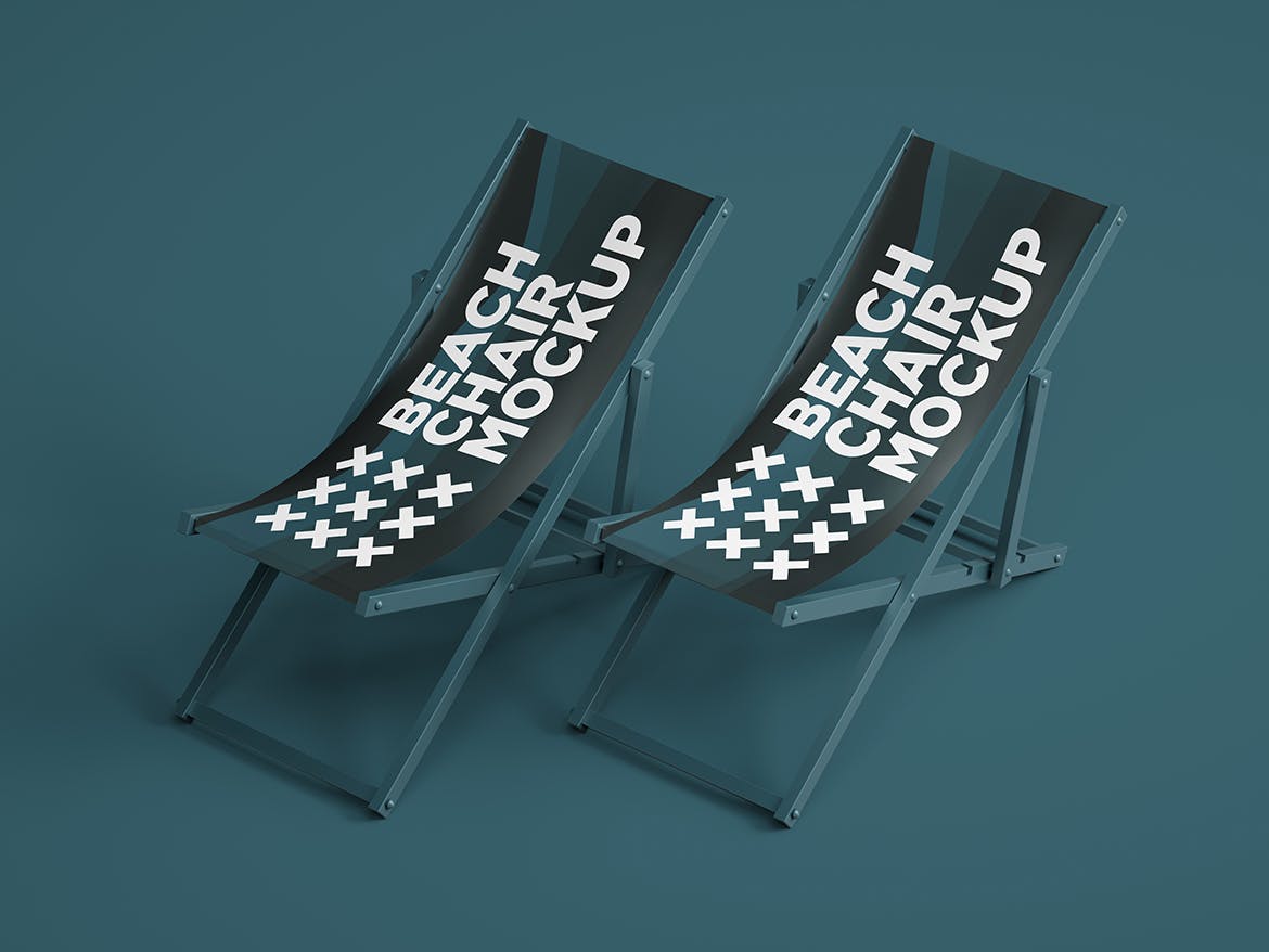 沙滩椅图案设计样机图v2 Beach Chair Mockup 002 样机素材 第5张