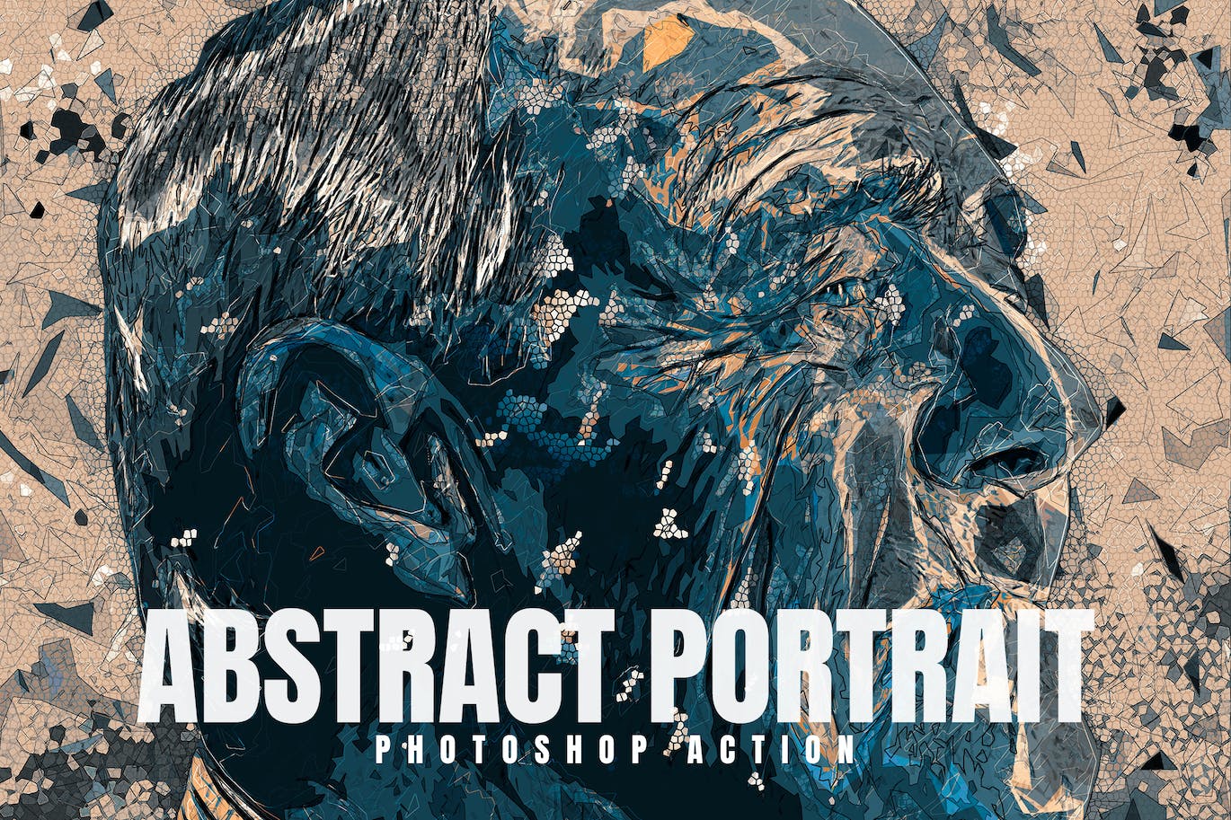 抽象肖像照片处理效果PS动作模板 Abstract Portrait – Photoshop Action 插件预设 第1张