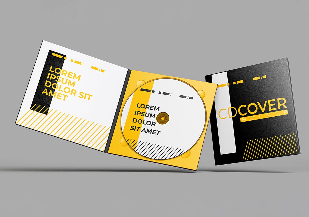 音乐CD封面设计样机图集 CD Cover Mockup Set 样机素材 第3张