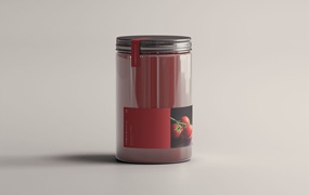番茄酱罐包装样机 Tomato Jar Mockup