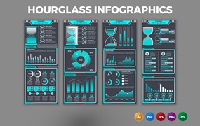 沙漏数据信息图表设计模板 Hourglass – Infographics Design