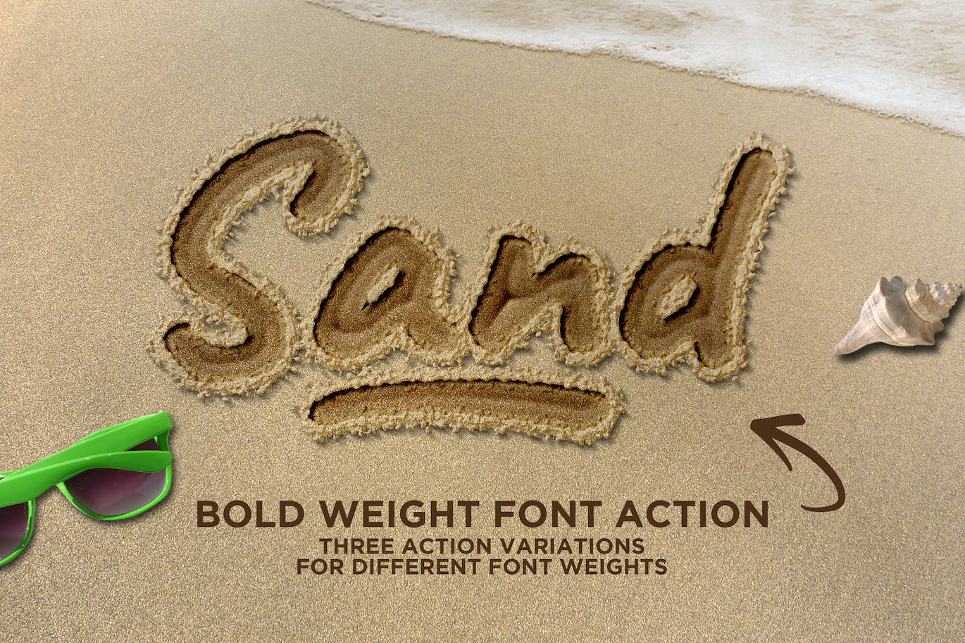 沙子效果文字处理Photoshop动作 Sand Type Photoshop Action 插件预设 第5张
