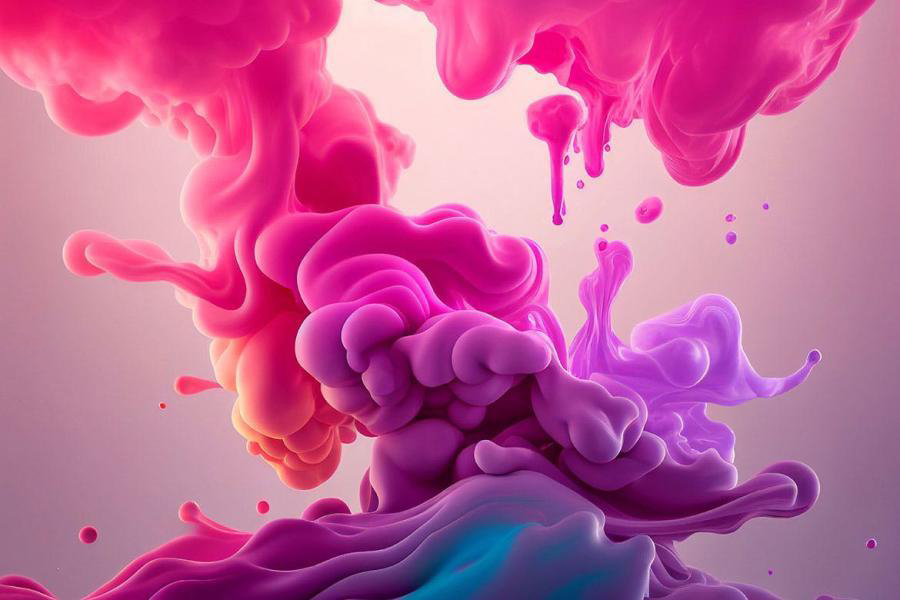 背景素材-3D彩色墨滴流体运动背景图片素材 图片素材 第2张