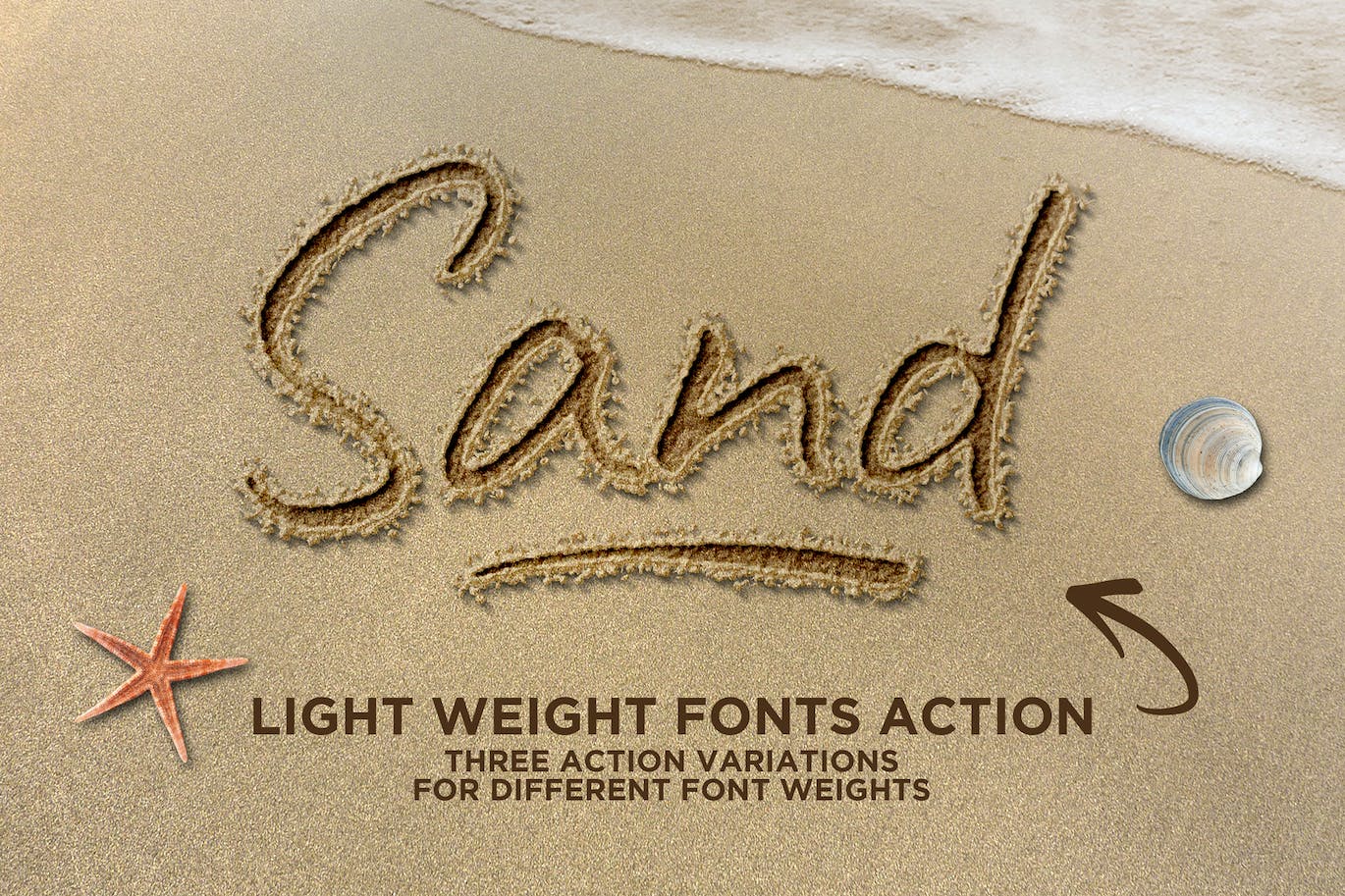 沙子效果文字处理Photoshop动作 Sand Type Photoshop Action 插件预设 第2张