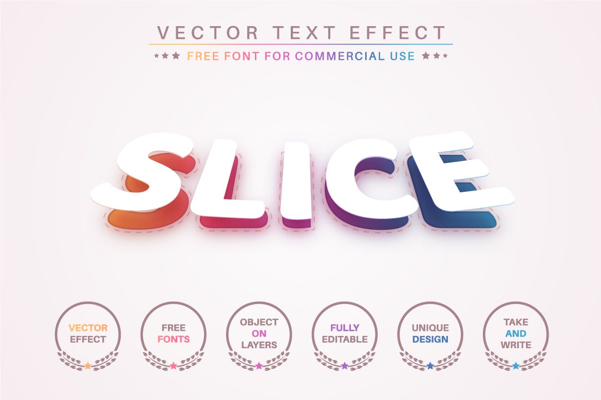 彩虹色矢量文字效果字体样式 Rainbow Color – Editable Text Effect, Font Style 插件预设 第3张