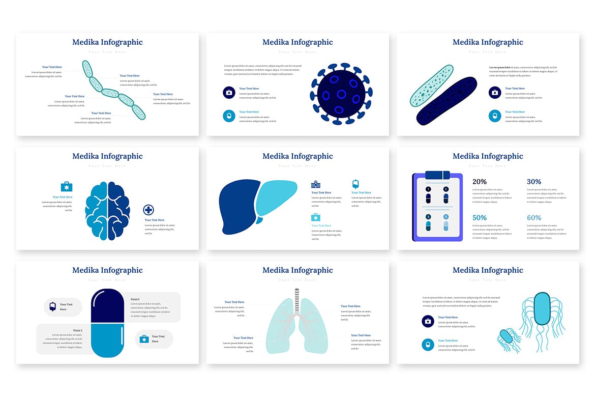 医疗信息图表Google幻灯片设计模板 Medika Infographic – Google Slides Template 幻灯图表 第2张