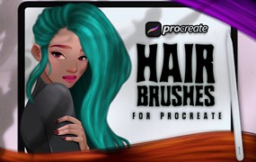 头发Procreate绘画笔刷素材 Dans Hair Brush Procreate