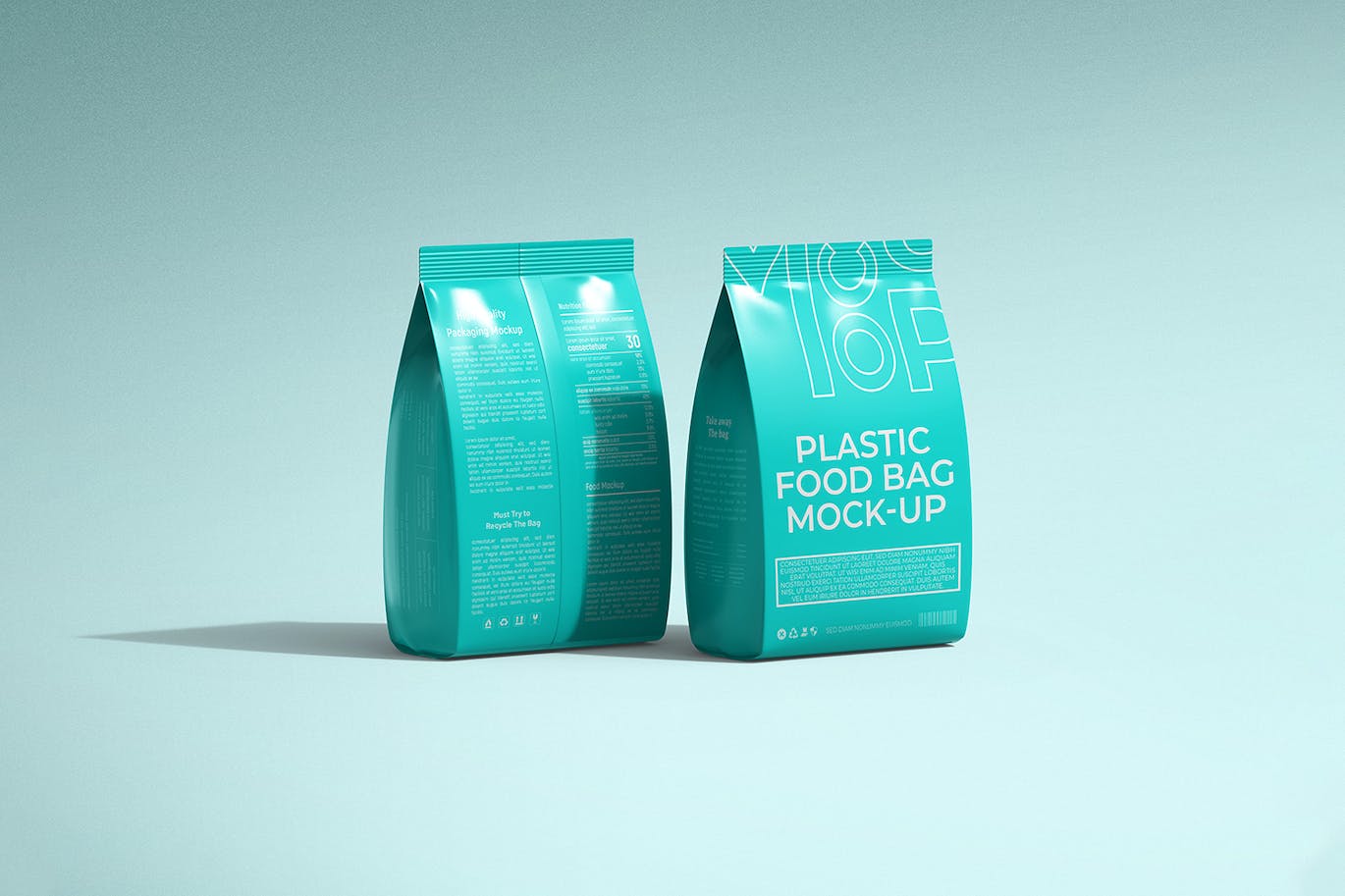 哑光塑料食品包装袋PSD样机 Matte Plastic Food Packaging Bag PSD Mockup 样机素材 第4张