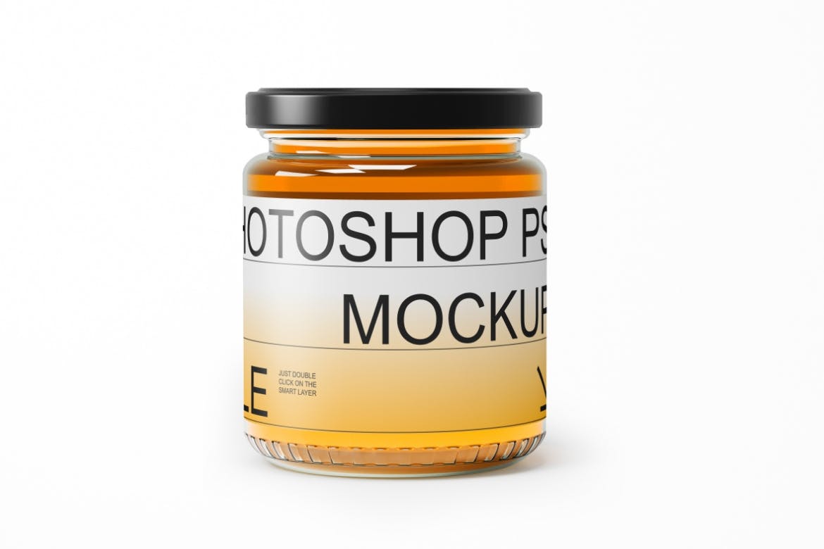 蜂蜜玻璃罐包装设计样机集 Honey Jar Mockup Set 样机素材 第4张