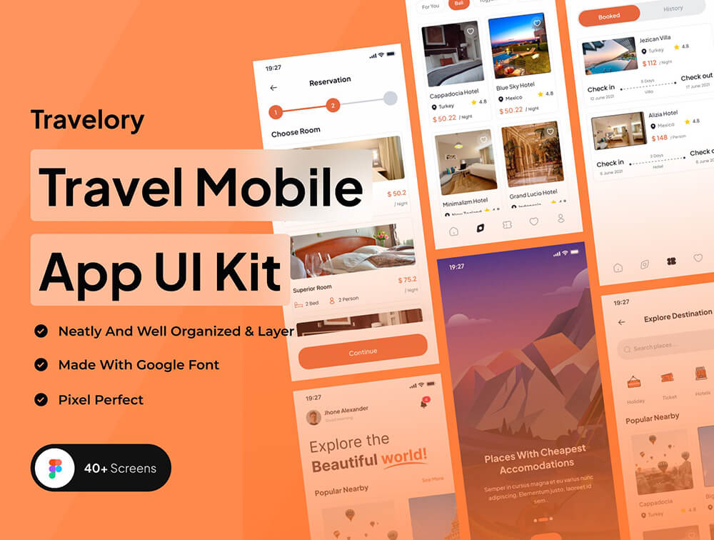 旅游旅行App移动应用程序UI套件 APP UI 第5张