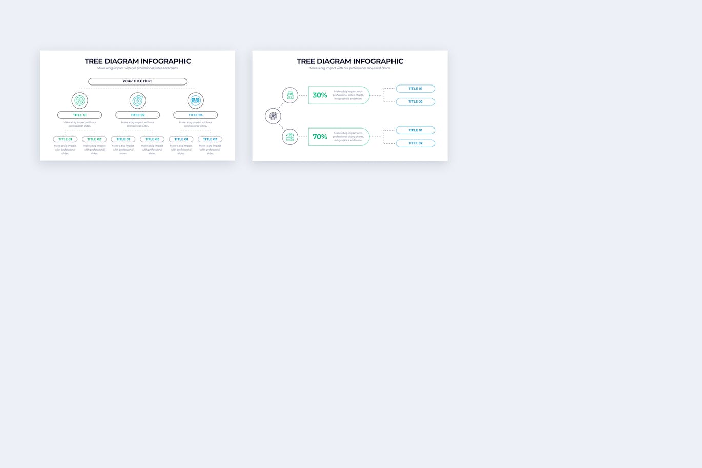 现代树图信息图表Google幻灯片模板 Business Tree Diagram Google Slides Infographics 幻灯图表 第4张