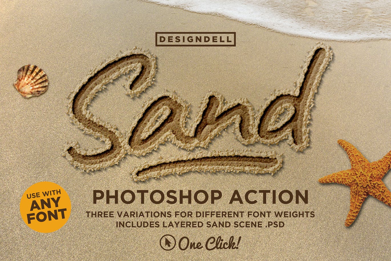 沙子效果文字处理Photoshop动作 Sand Type Photoshop Action 插件预设 第1张