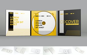 音乐CD封面设计样机图集 CD Cover Mockup Set