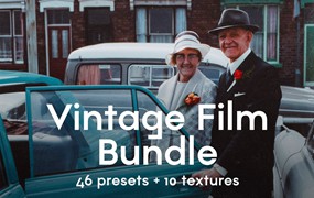 46+种经典真实灰尘划痕做旧胶片纹理胶片预设+图片素材独特套装 Vintage Film — LR Presets & Textures