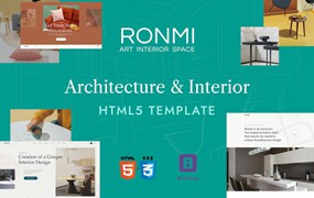 室内设计与建筑网站模板 Ronmi – Interior Design & Architecture HTML5 Templ