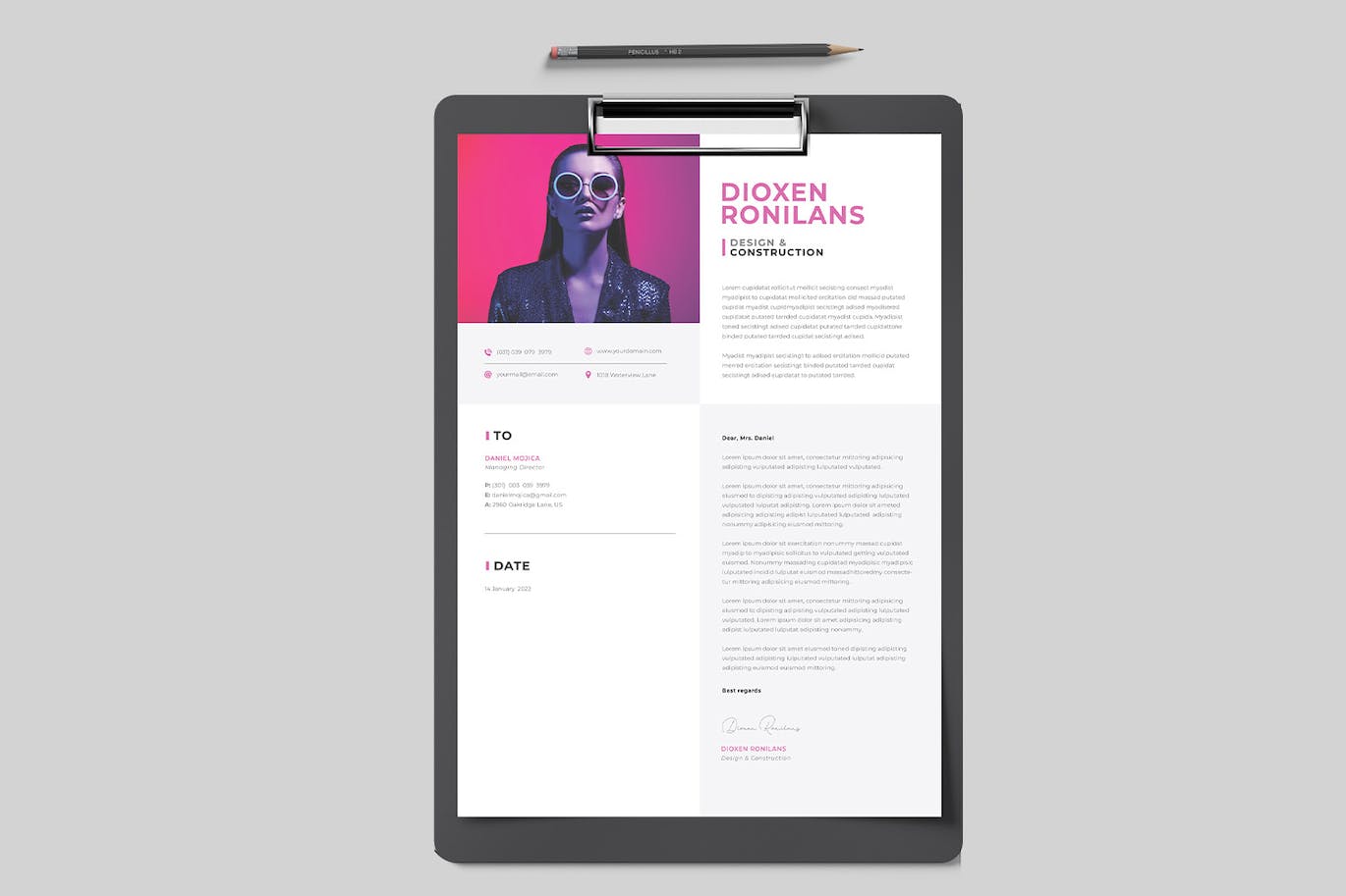 极简求职简历设计模板 Minimal Resume Template 幻灯图表 第2张