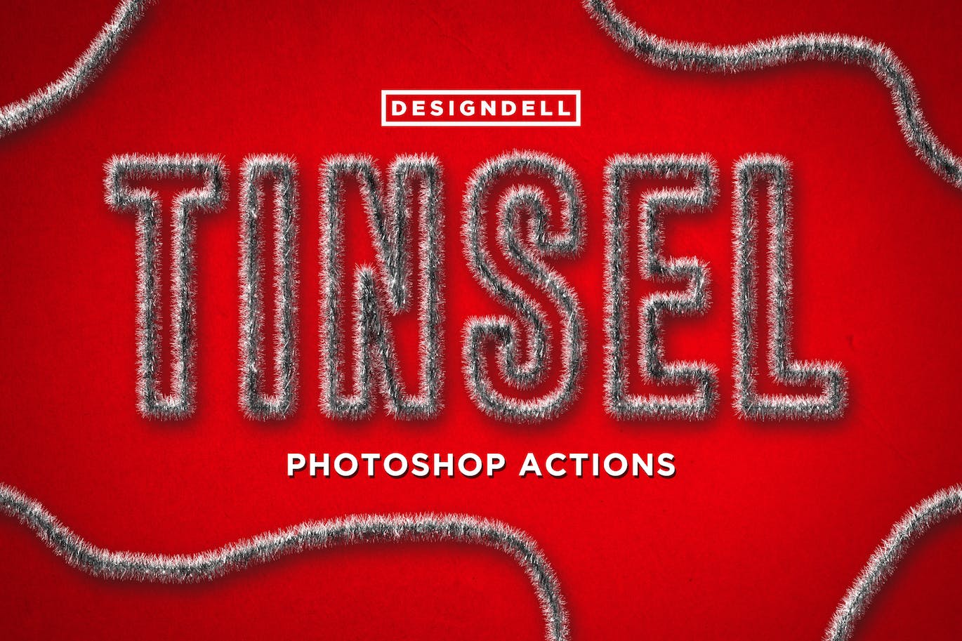 金属丝效果文字处理Photoshop动作 Tinsel Photoshop Action 插件预设 第2张