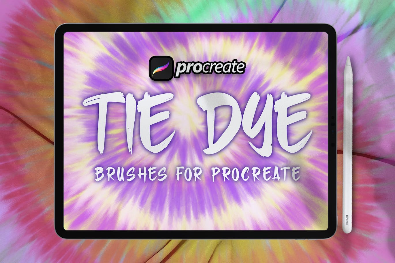 扎染Procreate绘画笔刷素材 Dans Tie Dye Brush Procreate 笔刷资源 第1张