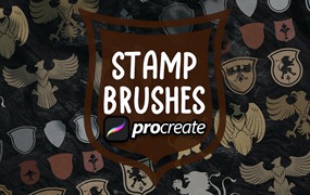 纹章Procreate印章绘画笔刷素材 Heraldic Stamp Brush Procreate