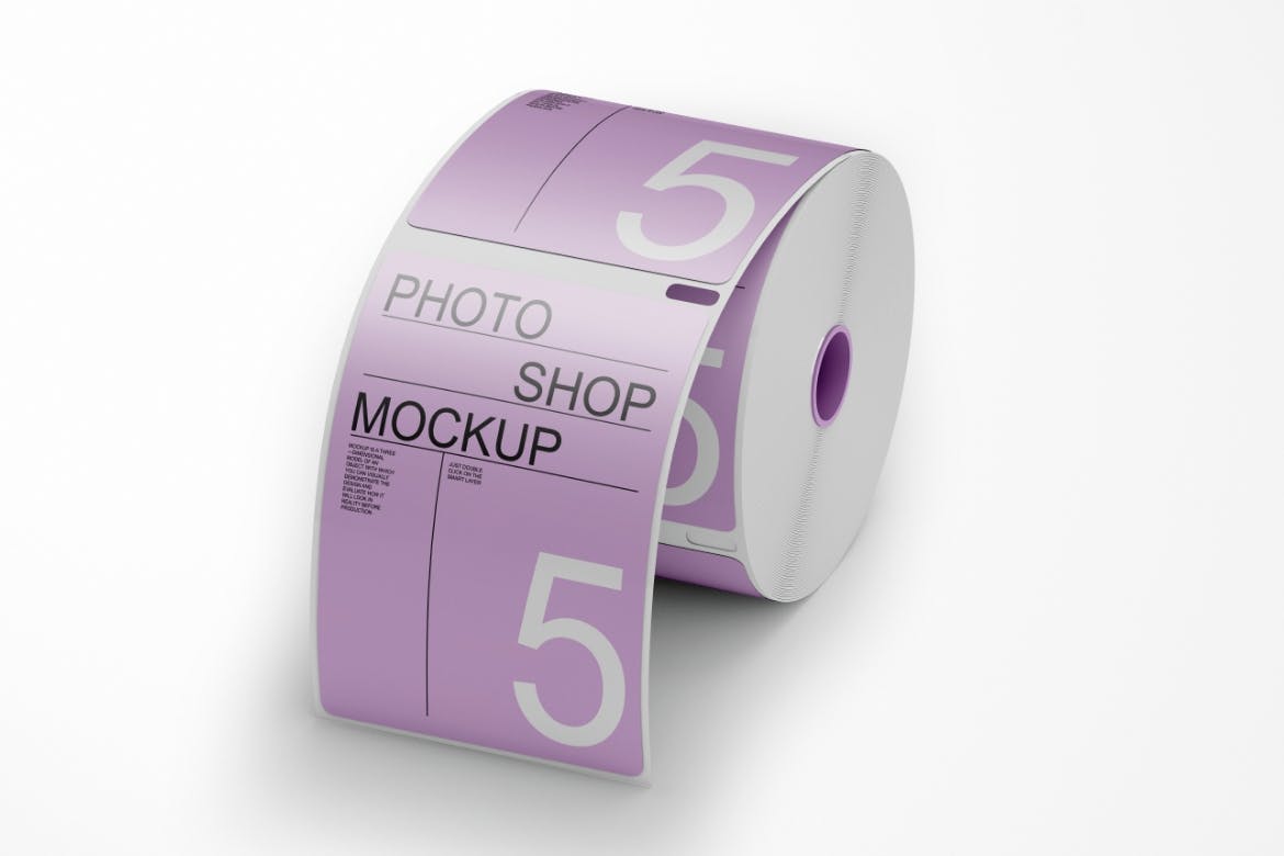 贴纸卷品牌设计样机集 Sticker Roll Mockup Set 样机素材 第4张