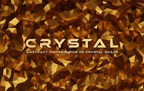 水晶金色抽象背景 Crystal Gold Abstract Background