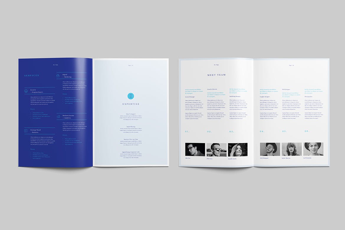 商务商业杂志排版设计模板 Brochure 幻灯图表 第4张