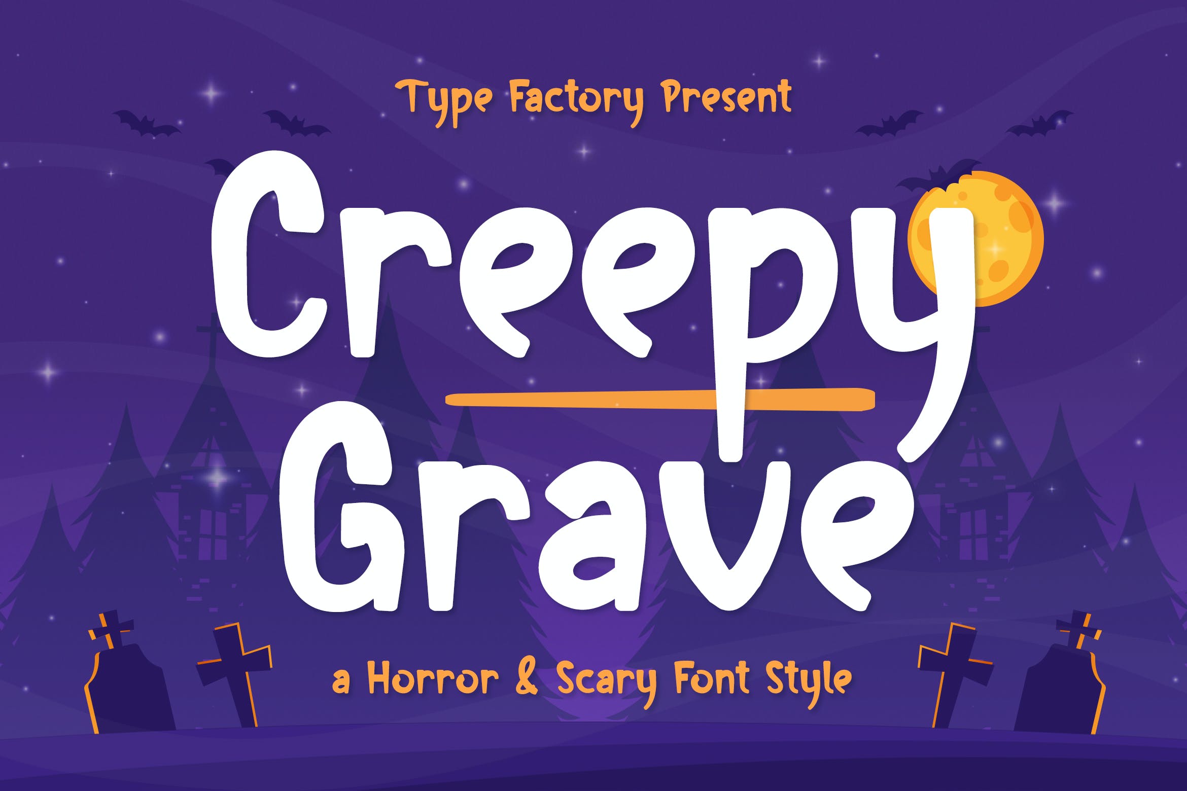 恐怖风格万圣节字体 Creepy Grave – A Horror and Scary Font Style 设计素材 第1张