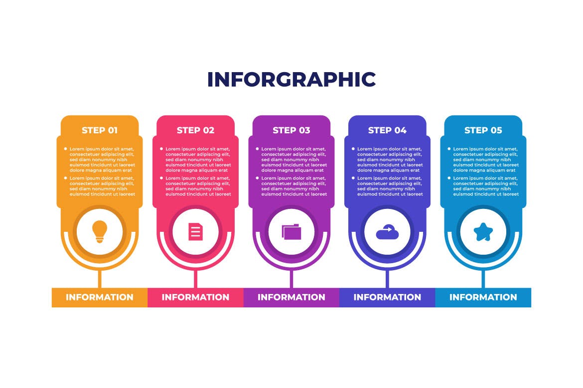现代商业步骤信息图表设计模板 Modern Business Infographic Template Design 幻灯图表 第1张