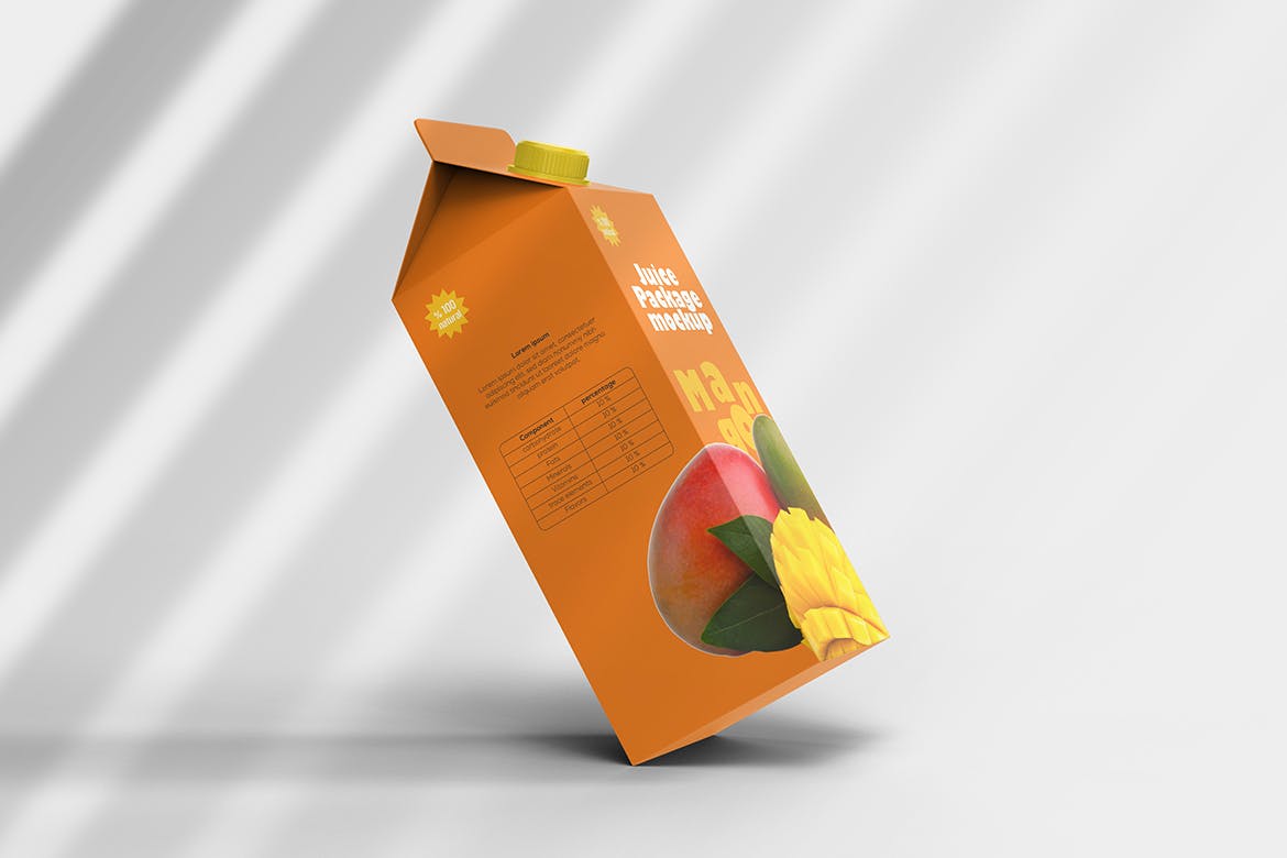 拧盖果汁盒包装设计样机 Juice Box Mockup 样机素材 第5张