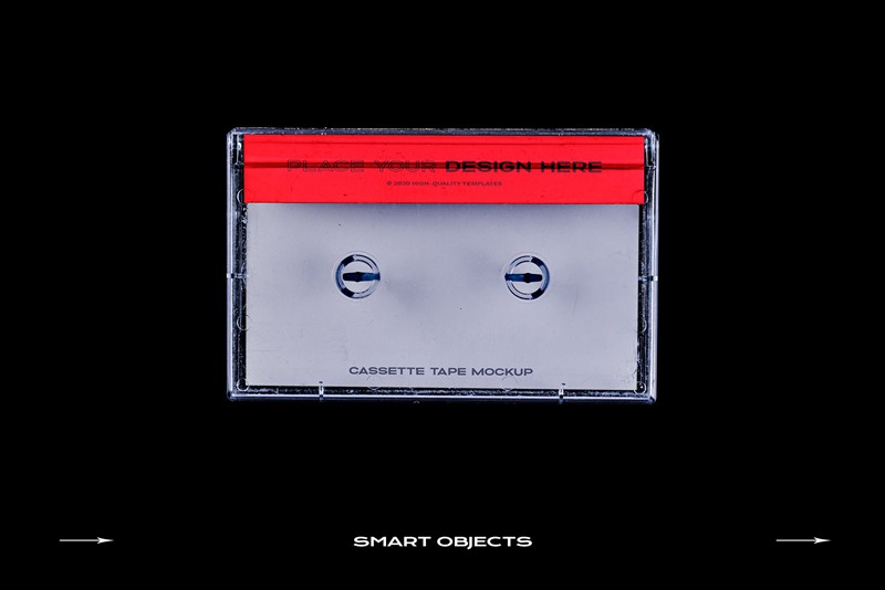 高级潮流复古盒式磁带样机捆绑塑料PSD样机模板 Cassette Tape Mockup Bundle Plastic 样机素材 第25张