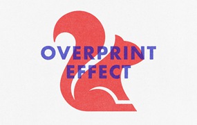 叠印凸版效果PS照片效果模板 Overprint Photoshop Effect