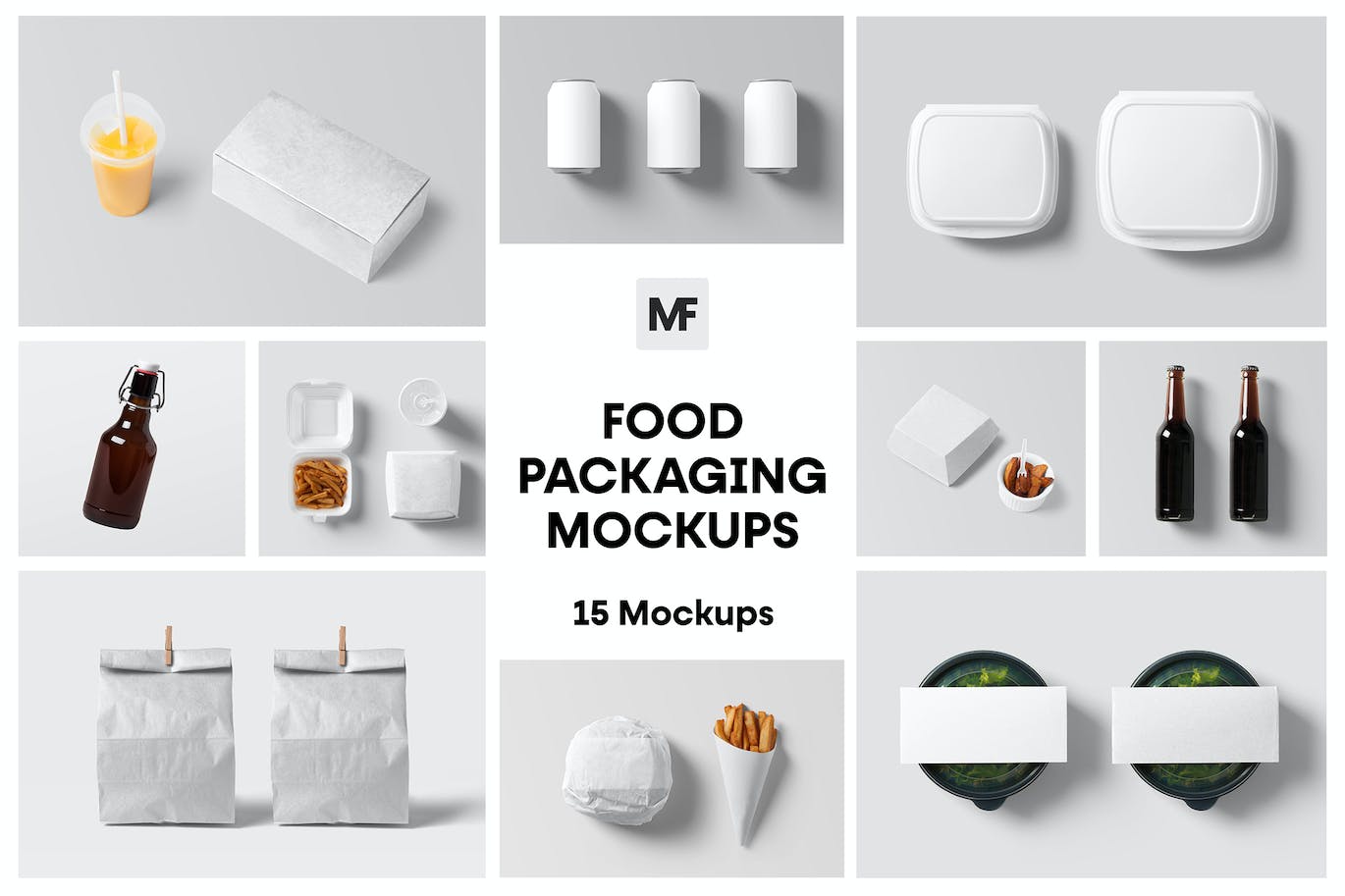 食品包装设计展示样机套件 Food Packaging Mockups 样机素材 第1张