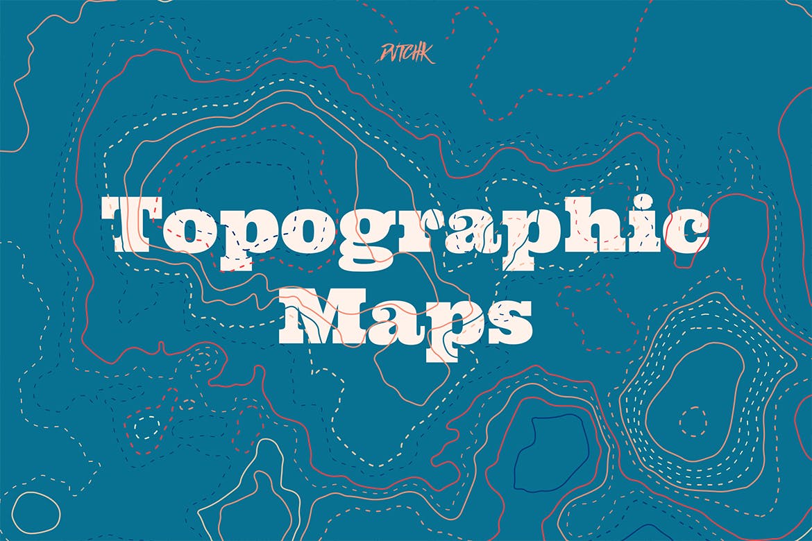 彩色矢量地形图背景 Topographic Maps 图片素材 第6张