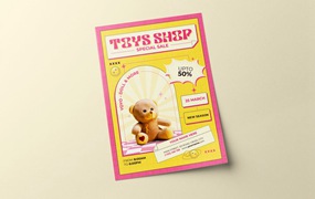 玩具店销售海报设计模板 Toys Shop Sale Flyer