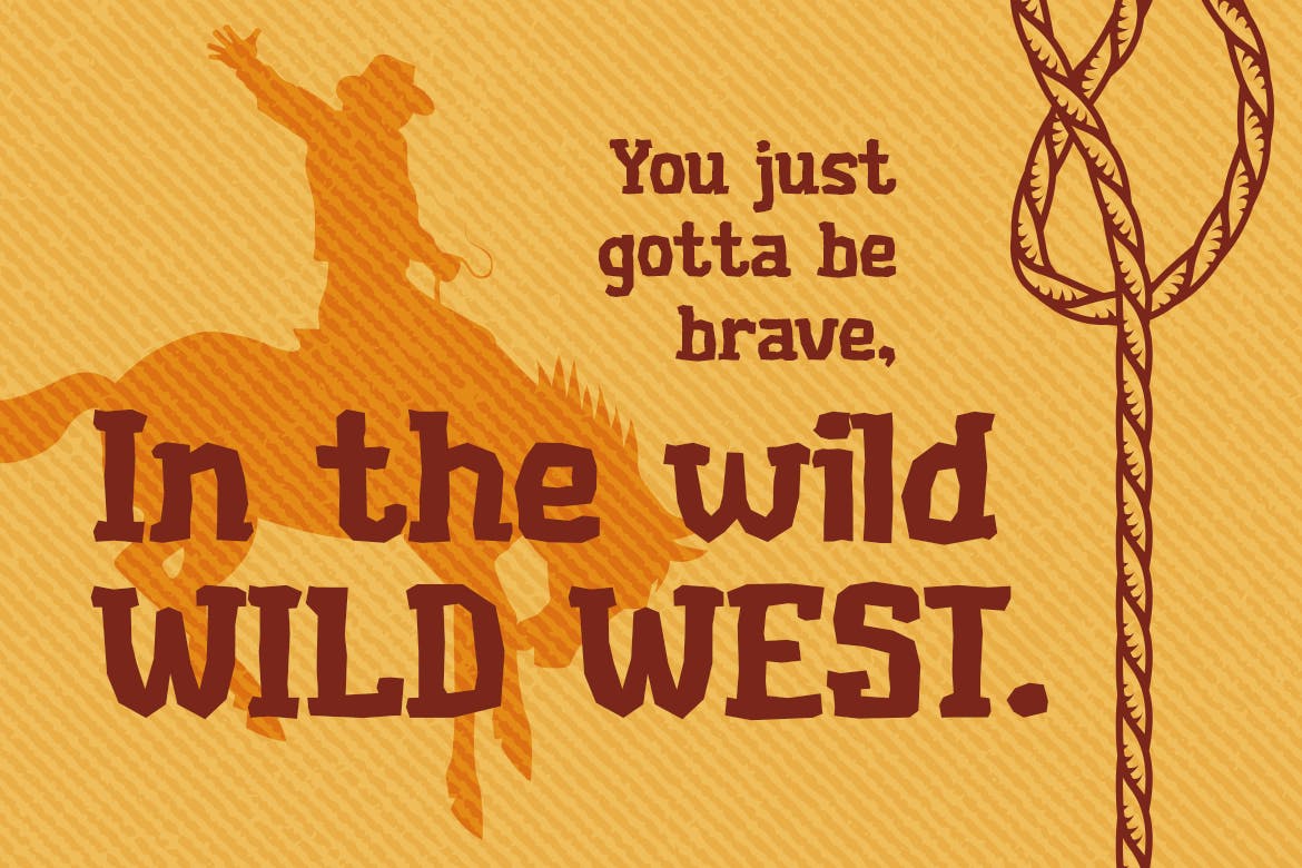西部牛仔儿童卡通衬线字体素材 Deputy Jack – Western Kids Font 设计素材 第8张
