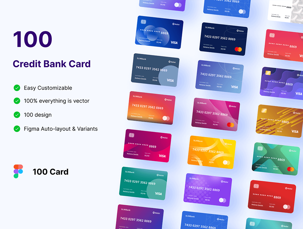 银行卡信用卡卡片设计模板套件 APP UI 第1张