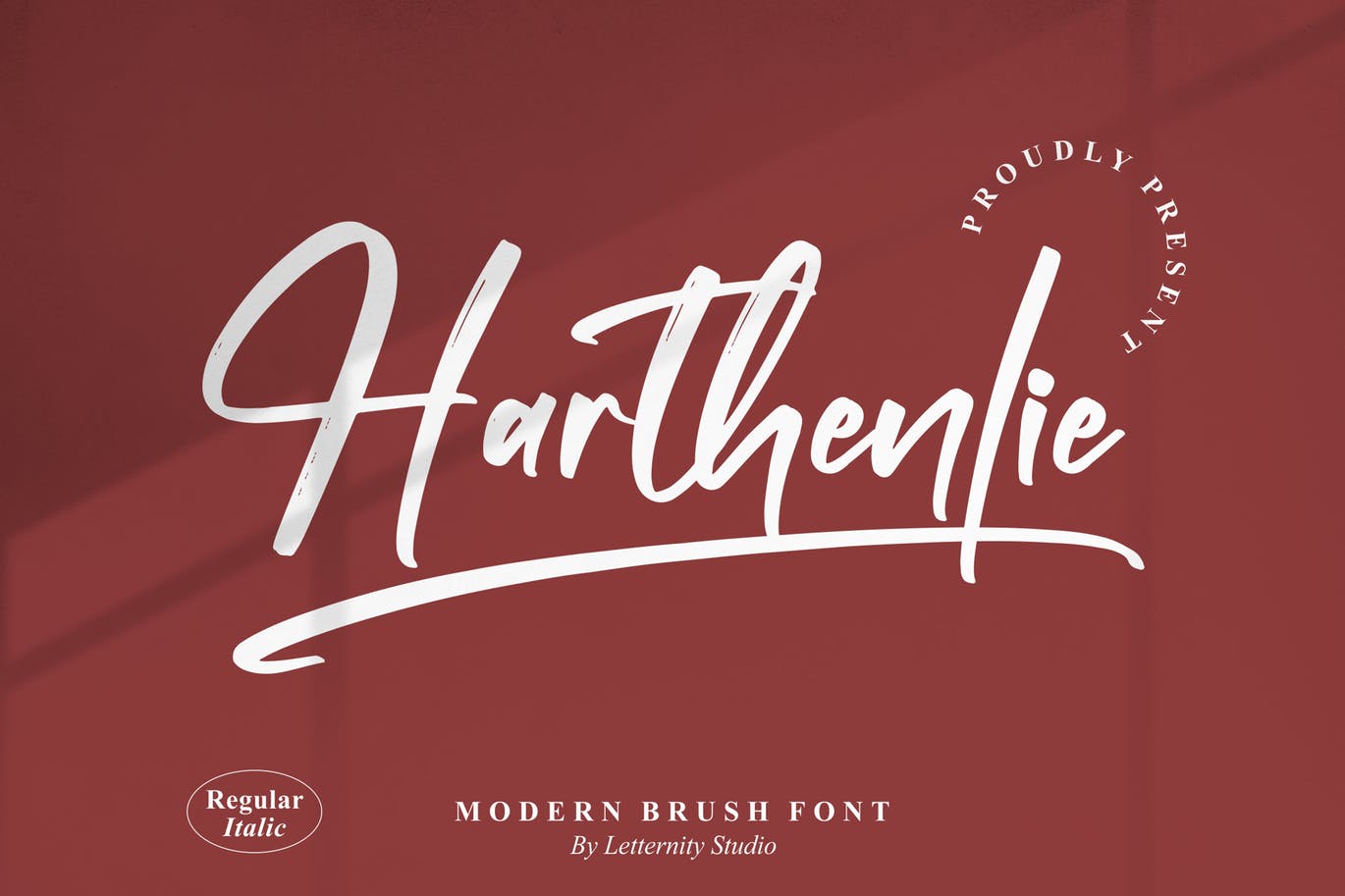 个人签名笔刷字体素材 Harthenlie Brush Font 设计素材 第1张