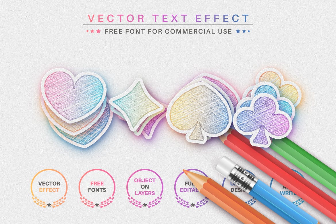 独角兽贴纸矢量文字效果字体样式 Unicorn Sticker – Editable Text Effect, Font Style 插件预设 第7张