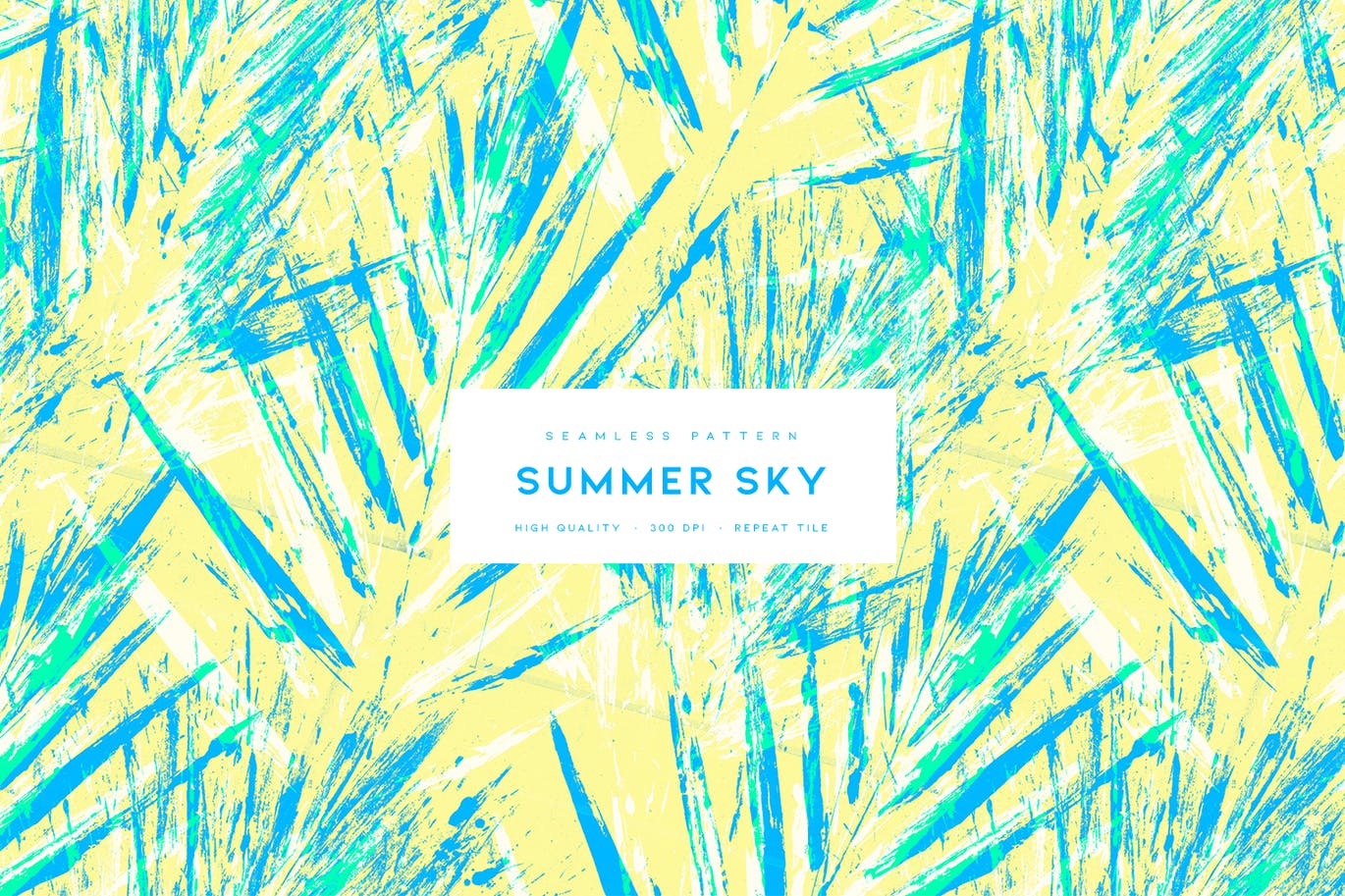 夏季概念无缝图案设计素材 Summer Sky 图片素材 第1张