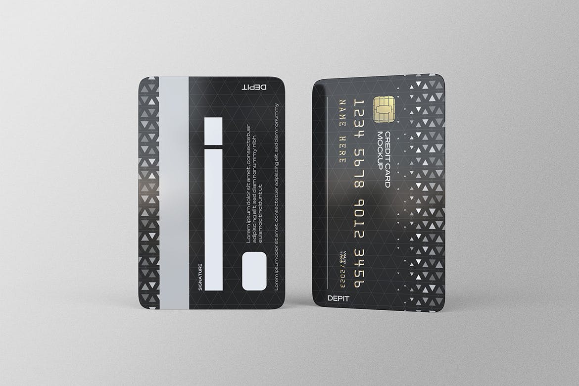 信用卡正反面设计展示样机psd模板 Credit Card Mockups 样机素材 第3张