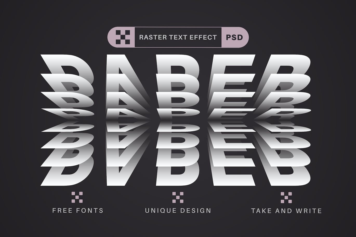 堆叠纸张文字效果字体样式 Paper Rustle – Editable Text Effect, Font Style 插件预设 第1张