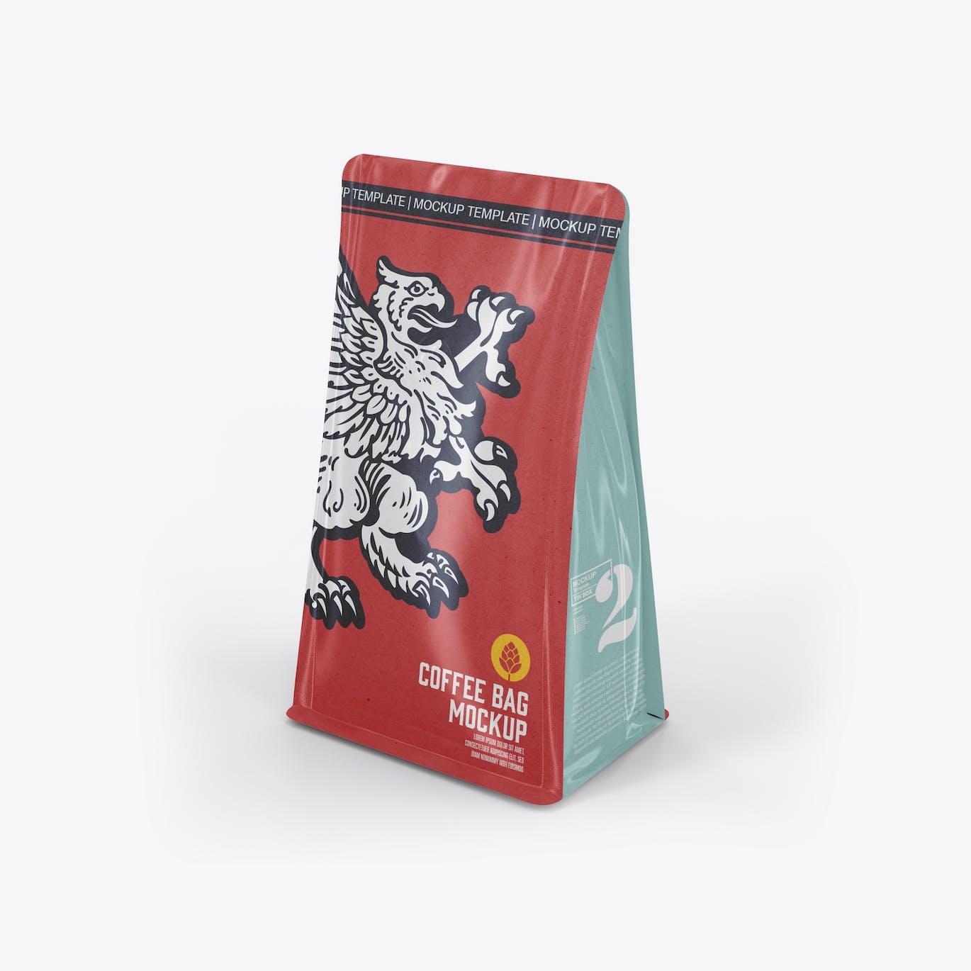 牛皮纸咖啡袋包装展示样机图 Set Kraft Paper Coffee Bag Mockup 样机素材 第4张