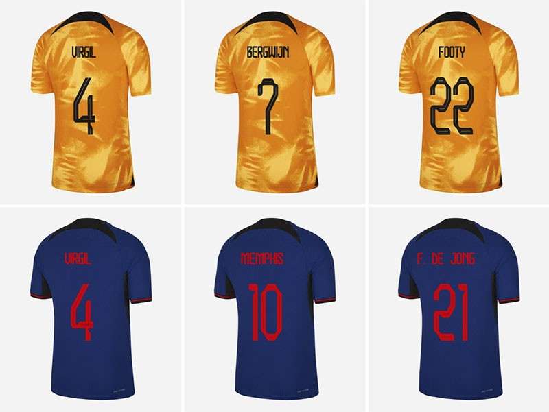 2022年世界杯荷兰队球衣字体 设计素材 第2张