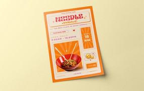 面条节食品传单素材 Noodle Festival Flyer