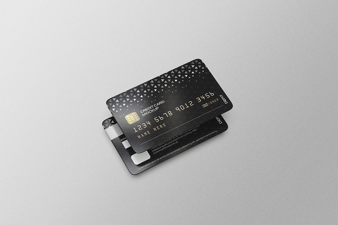 信用卡展示效果图样机psd模板 Credit Card Mockups 样机素材 第6张