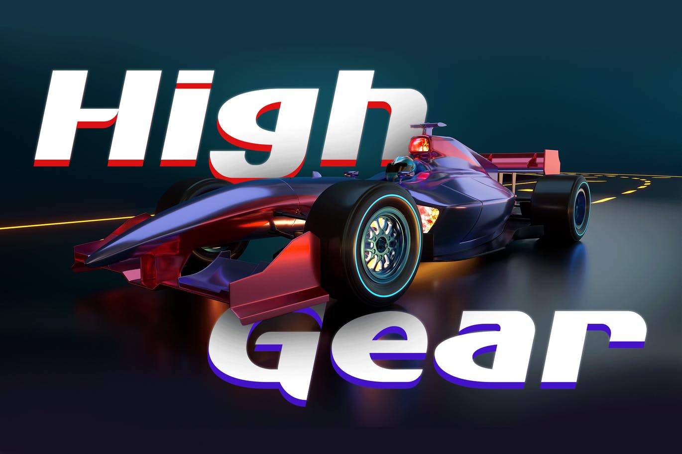 赛车游戏无衬线字体素材 High Gear – Gaming Font 设计素材 第1张