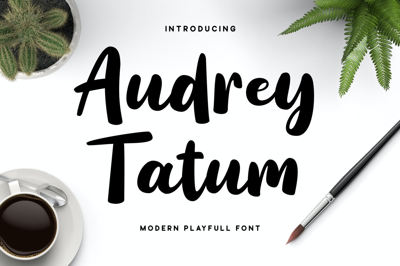 服装设计连字字体素材 Audrey Tatum – Playful Font 设计素材 第1张