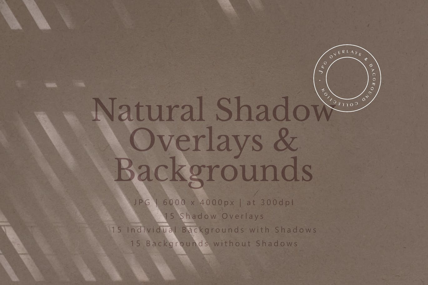 自然阳光阴影叠层和背景素材 Natural Shadow Overlays and Backgrounds 图片素材 第1张