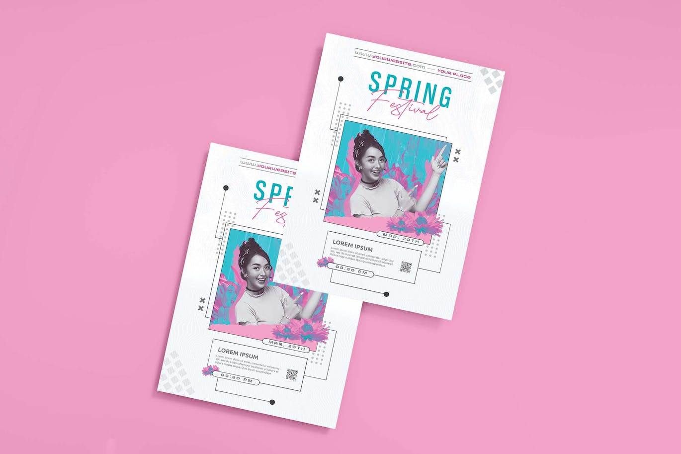 春节活动宣传单模板下载 Spring Festival Flyer 设计素材 第1张